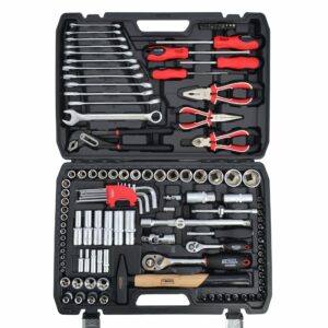 AWTOOLS RAKTŲ RINKINYS 122vnt. 1/2" / 1/4" BLACK LINE