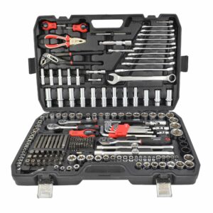AWTOOLS RAKTŲ RINKINYS 225vnt. 1/2"/3/8"/1/4" BLACK LINE