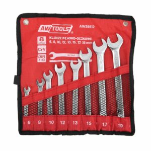 AWTOOLS RAKTŲ KOMPLEKTAS (ATVIRAS IR ŽIEDINIS) 8 vnt. / 6mm-19mm