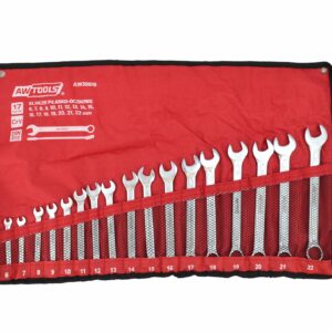 AWTOOLS RAKTŲ KOMPLEKTAS (ATVIRAS IR ŽIEDINIS) 17 vnt. / 6mm-22mm