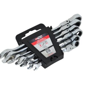 AWTOOLS Kombinuotas veržliaraktis su terkšle ir lankstu, rinkinys 6 vnt. 8-19mm