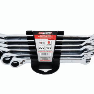 AWTOOLS KOMPLEKTAS RAKTŲ KOMBINEZONINIŲ SU REKETU 6vnt. 8-19mm SU PERJUNGIKLIU