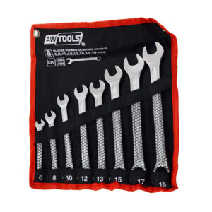 AWTOOLS RAKTAS VERŽLIARAKTIS KOMPL. 8vnt. /6mm-19mm/ BLACK LINE