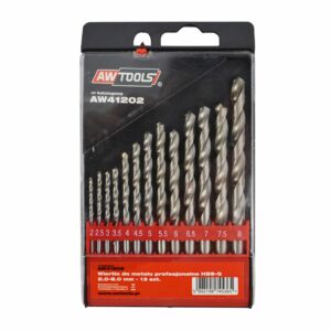 AWTOOLS METALO GRAŽTŲ RINKINYS BALTAS 13 vnt./2-8 mm