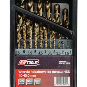 AWTOOLS METALO GRĄŽTŲ KOBALTINIŲ RINKINYS 25vnt.