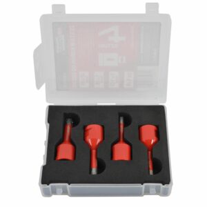 AWTOOLS DEIMANTINIŲ GRĄŽTŲ RINKINYS GRESUI M14 4vnt. /6-10mm/ DEIMANTINIS PADENGIMAS - Image 1