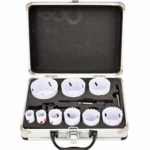 AWTOOLS BIMETALINIAI SKYLIAPJŪČIAI RINKINYS 22-64mm 8 vnt. BLACK LINE METALINIS LAGAMINAS