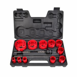 AWTOOLS BIMETALINIAI SKYLĖPJŪKLIAI RINKINYS 19-76mm 15 dalių