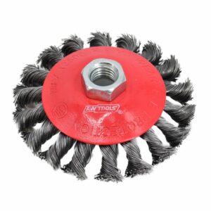AWTOOLS KŪGINIS ŠEPETYS 115mm M14 SUSUKTA VIELA