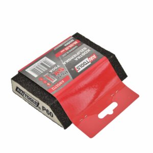 AWTOOLS ŠLIFAVIMO KALADĖLĖ NUOŽULNI 89x125x25mm P100