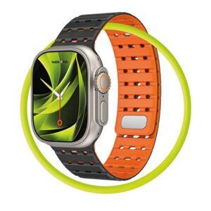 Mobile Origin Magnetic apyrankė, juodos spalvos/oranžinės spalvos - Apple Watch 49mm/46mm/45mm/44mm - Image 9
