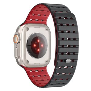 Mobile Origin Magnetic apyrankė, juodos spalvos/red - Apple Watch 49mm/46mm/45mm/44mm - Image 2
