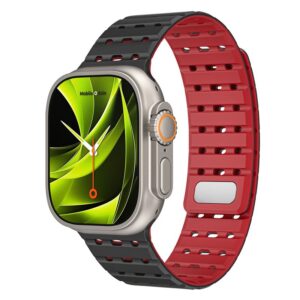 Mobile Origin Magnetic apyrankė, juodos spalvos/red - Apple Watch 49mm/46mm/45mm/44mm - Image 3