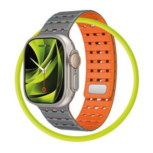 Mobile Origin Magnetic Strap, pilkos ir oranžinės spalvos - Apple Watch 49mm/46mm/45mm/44mm - Image 4