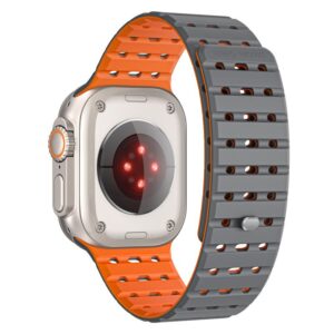 Mobile Origin Magnetic Strap, pilkos ir oranžinės spalvos - Apple Watch 49mm/46mm/45mm/44mm - Image 6