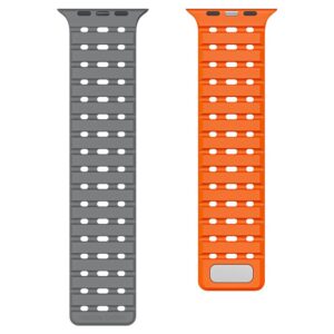 Mobile Origin Magnetic Strap, pilkos ir oranžinės spalvos - Apple Watch 49mm/46mm/45mm/44mm - Image 8