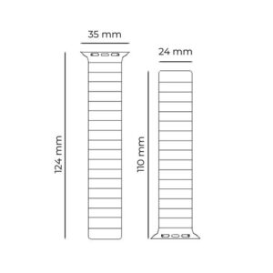 Mobile Origin magnetinė apyrankė laikrodžiui II, žalios spalvos/juodos spalvos - Apple Watch 49mm/46mm/45mm/44mm - Image 3