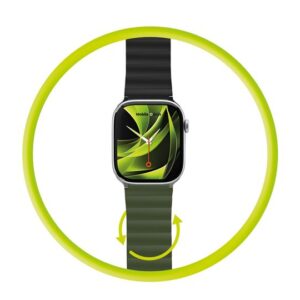 Mobile Origin magnetinė apyrankė laikrodžiui II, žalios spalvos/juodos spalvos - Apple Watch 49mm/46mm/45mm/44mm - Image 6