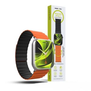 Mobile Origin magnetinė apyrankė laikrodžiui II, oranžinės spalvos/juodos spalvos - Apple Watch 49mm/46mm/45mm/44mm