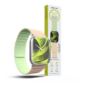 Mobile Origin magnetinė apyrankė laikrodžiui II, rožinės spalvos/šviesiai žalios spalvos - Apple Watch 49mm/46mm/45mm/44mm