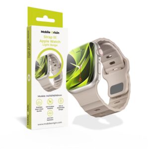 Mobile Origin apyrankė III, light beige - Apple Watch 49mm/46mm/45mm/44mm