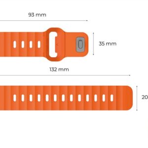 Mobile Origin apyrankė III, oranžinės spalvos - Apple Watch 49mm/46mm/45mm/44mm - Image 15