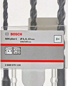 BOSCH SDS PLUS-1 grąžtų komplektas 6/8/10...W