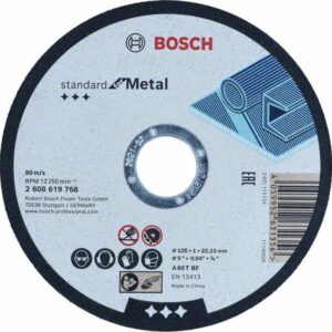 BOSCH PJOVIMO DISKAS METALUI 125mm x 1,0mm x 22mm STANDARD FOR METAL