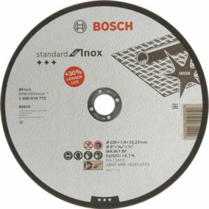 BOSCH PJOVIMO DISKAS METALUI 230mm x 1,9mm x 22mm STANDARD FOR INOX