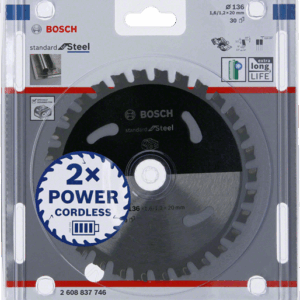 BOSCH DISKINIS PJŪKLAS STANDARD STAL 136x20x30z ACCU