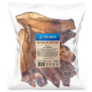 PETMEX buivolo ausis su žiedu – skanėstas šunims – 10vnt