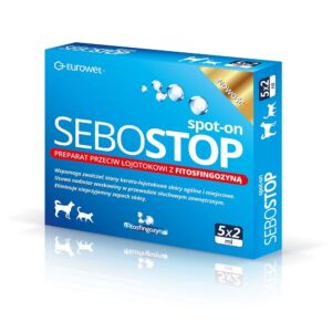 EUROWET Sebostop Spot-on - priemonė nuo seborėjos šunims ir katėms - 5 x 2 ml