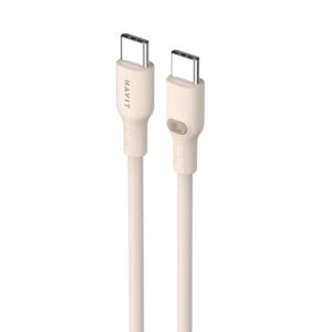 Havit CB6284 - 2,0 m ilgio kabelis iš C tipo USB į C tipo USB (smėlio spalvos)