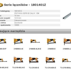 BOSTITCH KABĖS 80 14mm 10M plotis 12,8mm