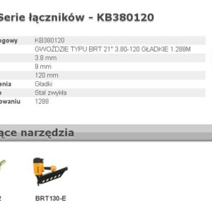 BOSTITCH VINYS BRT21 3,80-120 1,28M