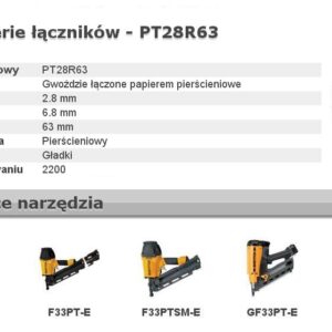 BOSTITCH VINYS PT 33` 63mm ŽIEDINĖS 2,2M