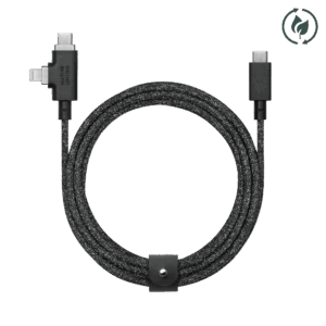 Native Union Belt kabelis Duo Pro (USB-C - USB-C, Lightning) 2,4m, 240w, cosmos - Image 3