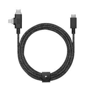 Native Union Belt kabelis Duo Pro (USB-C - USB-C, Lightning) 2,4m, 240w, cosmos