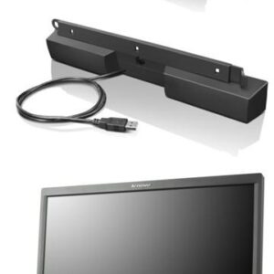 Lenovo USB Soundbar Juoda 2.0 kanalai 2,5 W
