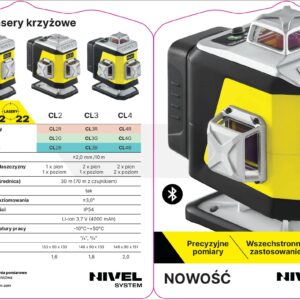 NIVEL SYSTEM LINIJINIS LAZERIS CL4R 4x360° RAUDONAS