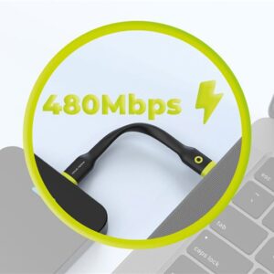 Mobile Origin Compact kabelis USB-C į USB-C, juodos spalvos - Image 12