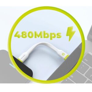 Mobile Origin Compact kabelis USB-C į USB-C, baltos spalvos - Image 11