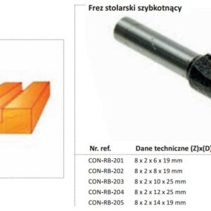 CONDOR FREZA MEDŽIUI 8x2x14x19mm 205 TIESI, BE GUOLIO.