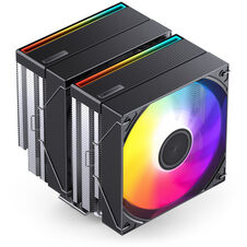 Jonsbo CB80 CPU cooler, dual-tower, 2 x 120mm, PWM, RGB - black