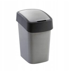 CURVER ŠIUKŠLIADĖŽĖ "FLIP BIN" 10L /SIDABRINĖ/ GRAFITINĖ