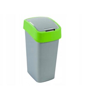 CURVER ŠIUKŠLIADĖŽĖ "FLIP BIN" 50L /SIDABRINĖ/ ŽALIA