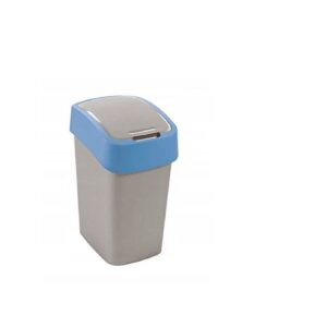 CURVER ŠIUKŠLIADĖŽĖ "FLIP BIN" 10L /SIDABRINĖ/ MĖLYNA