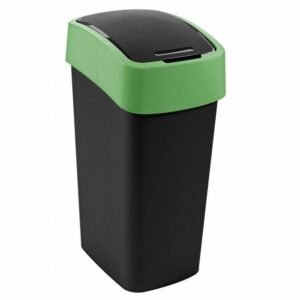 CURVER ŠIUKŠLIADĖŽĖ "FLIP BIN" 45L /JUODA/ ŽALIA