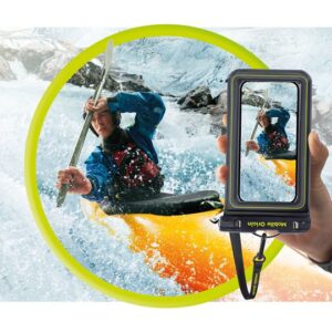 Mobile Origin vandeniui atsparus plūduriuojantis dėklas 6,5", juodos spalvos/žalios spalvos - Image 6