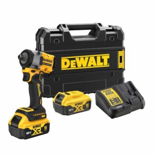DEWALT SMŪGINIS VERŽLIASUKIS 1/2" 18V DCF922P2T 406Nm 2x5,0Ah FIKSATORIUS TSTAK